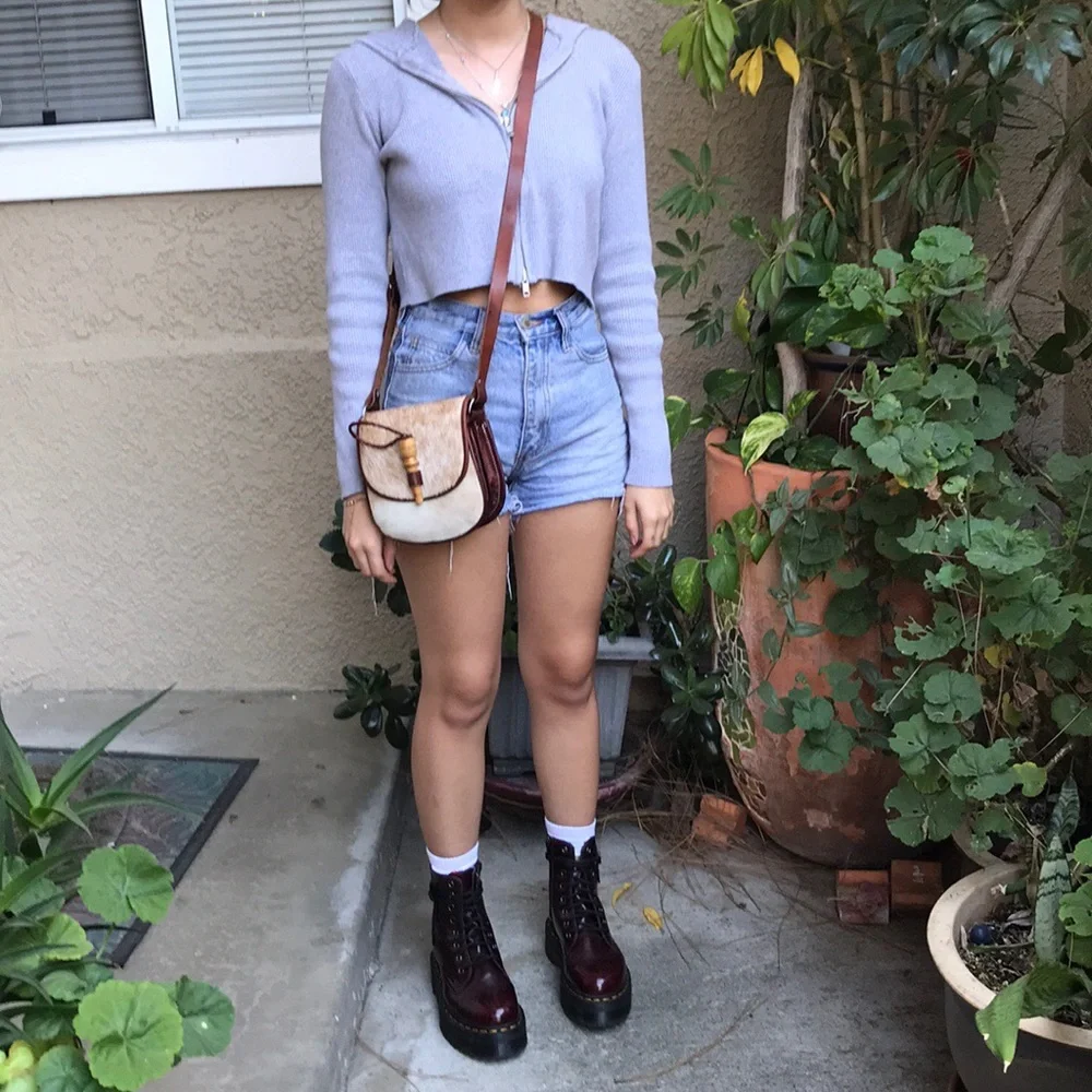 Vintage new tool made all leather mini crossbody bag - Picture 5 of 11